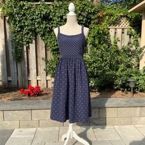 Tommy Hilfiger navy polka dot midi dress